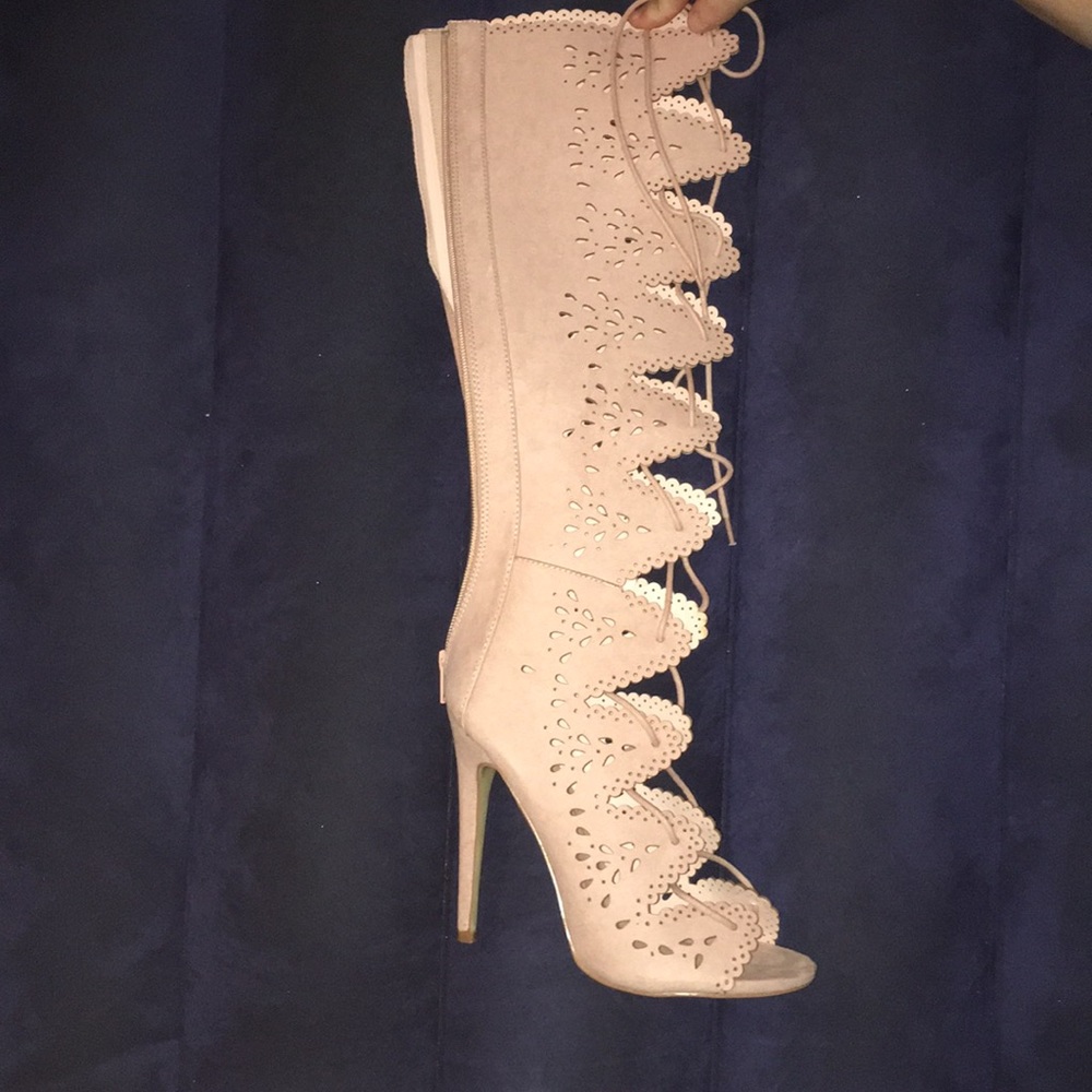 shie dazzle heeled boots